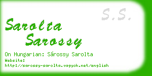 sarolta sarossy business card