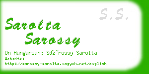 sarolta sarossy business card